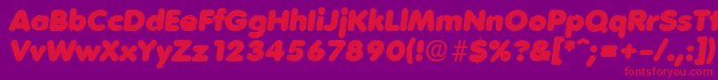 VolkswagenSerialBlackRegularitalicDb Font – Red Fonts on Purple Background