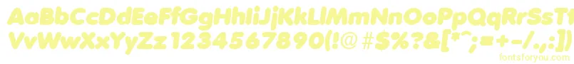 VolkswagenSerialBlackRegularitalicDb Font – Yellow Fonts on White Background