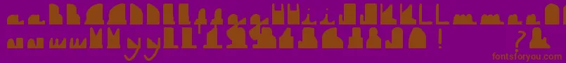 Downboy Font – Brown Fonts on Purple Background