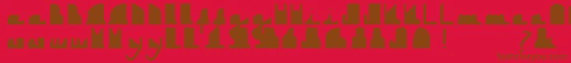 Więcej informacji o czcionce Downboy Czcionka Downboy – brązowe czcionki na czerwonym tle
