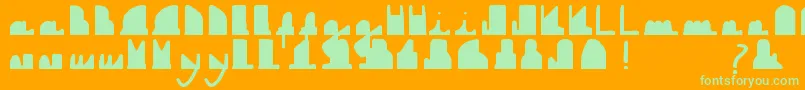 Downboy Font – Green Fonts on Orange Background