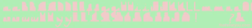 Downboy Font – Pink Fonts on Green Background