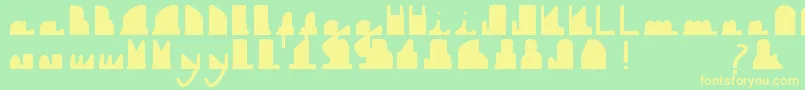 Downboy Font – Yellow Fonts on Green Background