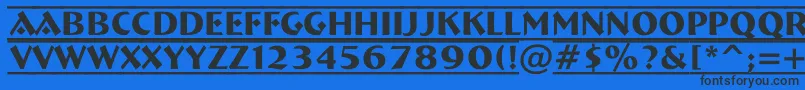 ABremendcfr Font – Black Fonts on Blue Background