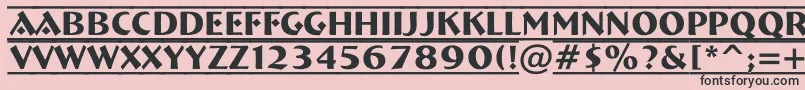 フォントABremendcfr – ピンクの背景に黒い文字