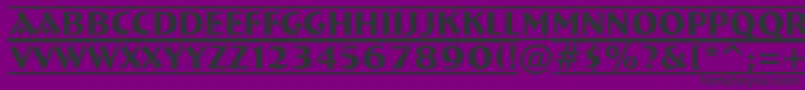 フォントABremendcfr – 紫の背景に黒い文字