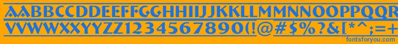 ABremendcfr Font – Blue Fonts on Orange Background