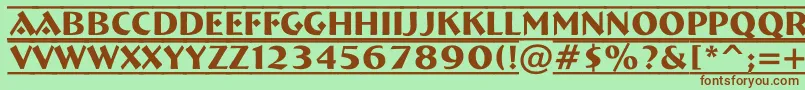 ABremendcfr Font – Brown Fonts on Green Background