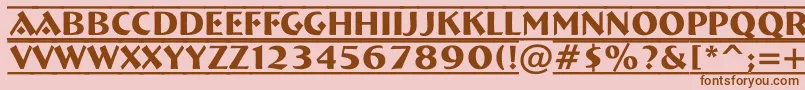 ABremendcfr Font – Brown Fonts on Pink Background