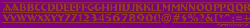 ABremendcfr Font – Brown Fonts on Purple Background