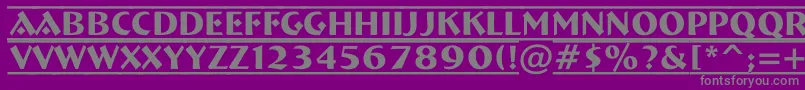 フォントABremendcfr – 紫の背景に灰色の文字