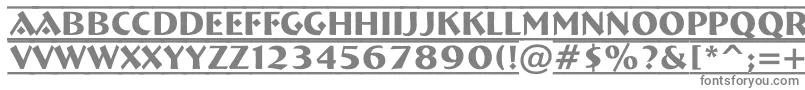 フォントABremendcfr – 白い背景に灰色の文字