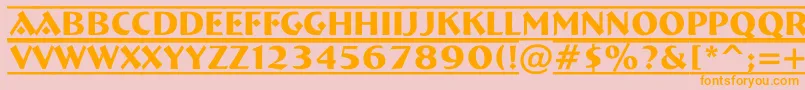 ABremendcfr Font – Orange Fonts on Pink Background