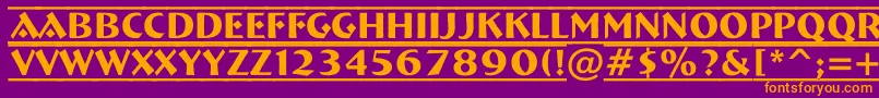 ABremendcfr Font – Orange Fonts on Purple Background