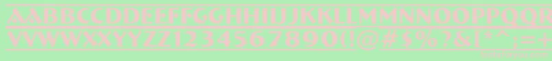 フォントABremendcfr – 緑の背景にピンクのフォント