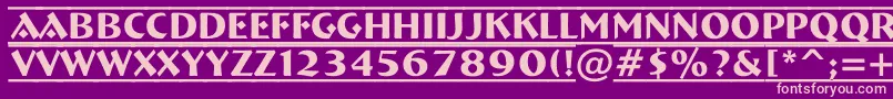 ABremendcfr Font – Pink Fonts on Purple Background