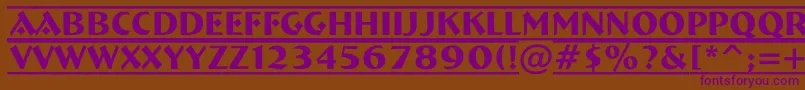 ABremendcfr Font – Purple Fonts on Brown Background