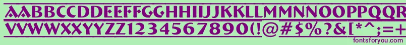 ABremendcfr Font – Purple Fonts on Green Background