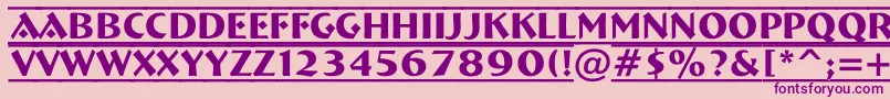 ABremendcfr Font – Purple Fonts on Pink Background