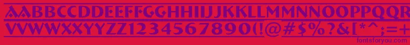 ABremendcfr Font – Purple Fonts on Red Background