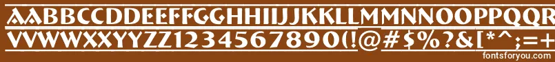 フォントABremendcfr – 茶色の背景に白い文字