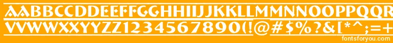 ABremendcfr Font – White Fonts on Orange Background