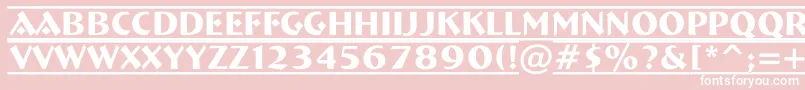 ABremendcfr-fontti – valkoiset fontit vaaleanpunaisella taustalla