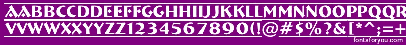 フォントABremendcfr – 紫の背景に白い文字