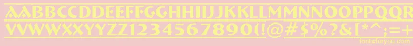 ABremendcfr Font – Yellow Fonts on Pink Background