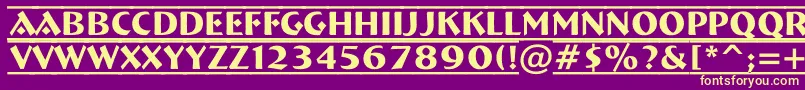 ABremendcfr Font – Yellow Fonts on Purple Background