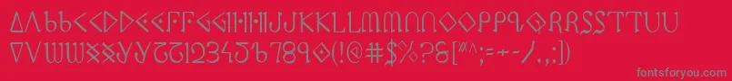PresleyPressCondensed Font – Gray Fonts on Red Background