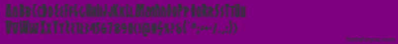 Czcionka Antikytheracond – czarne czcionki na fioletowym tle