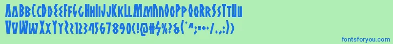 Antikytheracond Font – Blue Fonts on Green Background