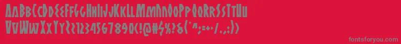 Antikytheracond Font – Gray Fonts on Red Background