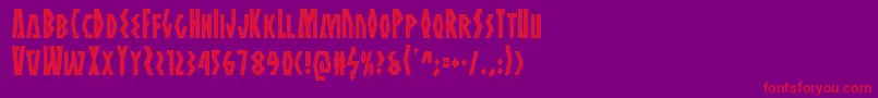 Antikytheracond Font – Red Fonts on Purple Background