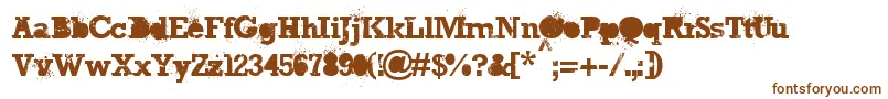 Шрифт TheGreatThunder – коричневые шрифты на белом фоне