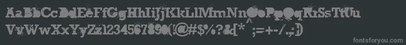 TheGreatThunder Font – Gray Fonts on Black Background