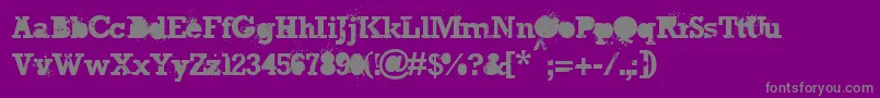 TheGreatThunder Font – Gray Fonts on Purple Background