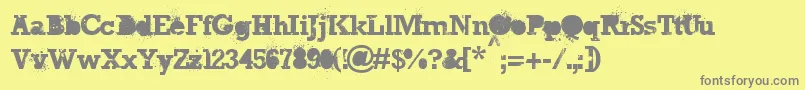 TheGreatThunder Font – Gray Fonts on Yellow Background