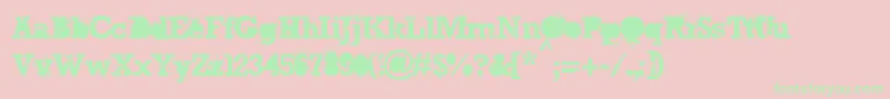 TheGreatThunder Font – Green Fonts on Pink Background