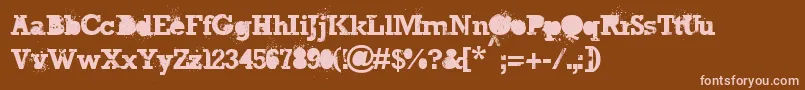 TheGreatThunder Font – Pink Fonts on Brown Background