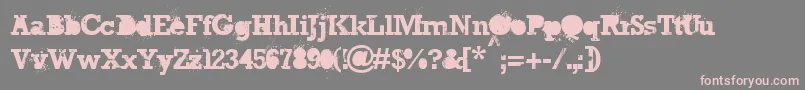 TheGreatThunder Font – Pink Fonts on Gray Background