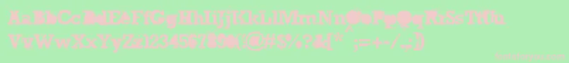 TheGreatThunder Font – Pink Fonts on Green Background