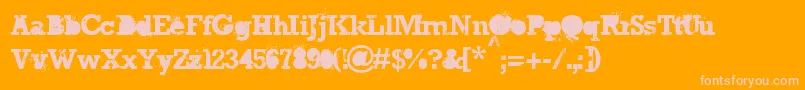 TheGreatThunder Font – Pink Fonts on Orange Background
