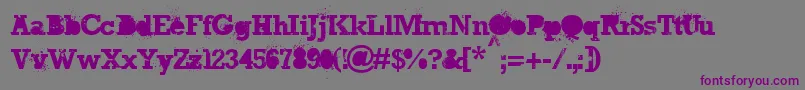 TheGreatThunder Font – Purple Fonts on Gray Background