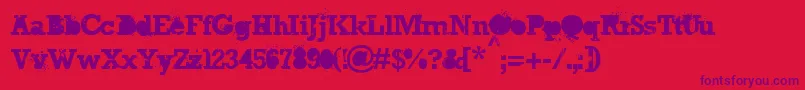 TheGreatThunder Font – Purple Fonts on Red Background