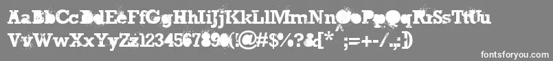 フォントTheGreatThunder – 灰色の背景に白い文字