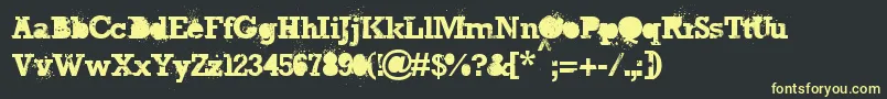 TheGreatThunder Font – Yellow Fonts on Black Background