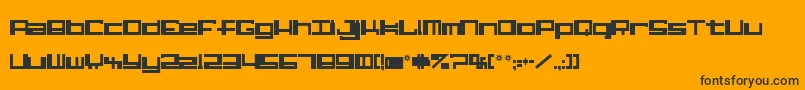 Alphaste Font – Black Fonts on Orange Background