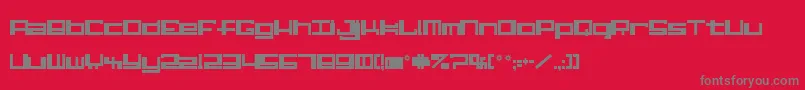 フォントAlphaste – 赤い背景に灰色の文字